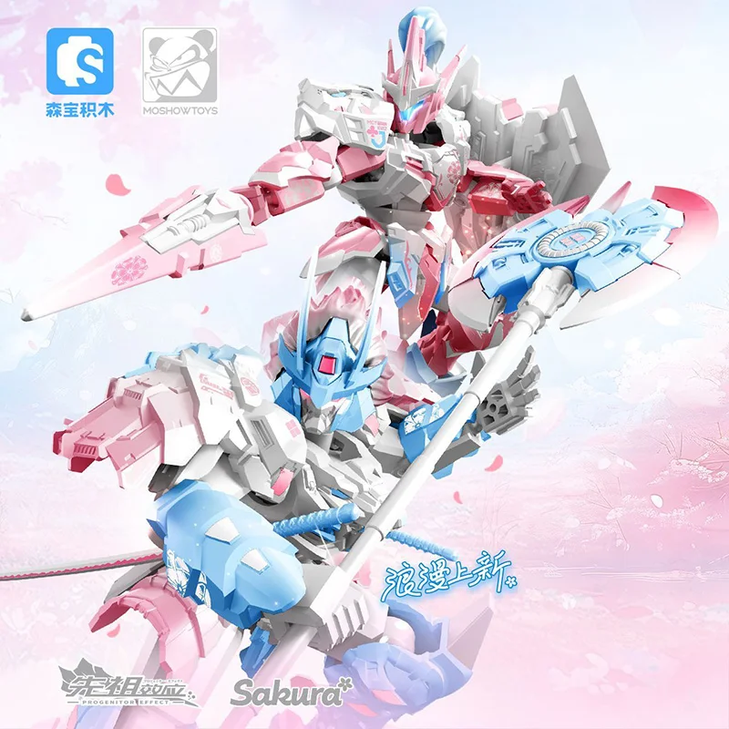 

Ancestral Effect Kai no Taka & Lake Knight Sakura Limited Edition Alloy Mech Model Poseable Figure Pink Blossom Design Gift
