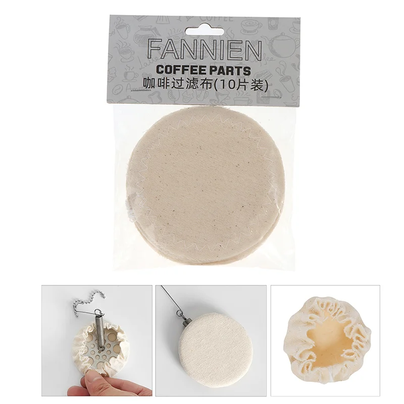 10Pcs/Set Siphon Cloth Coffee Filters Cloth Suitable for Installing Siphon Coffee Pot Reusable Syphon Pots Accesso