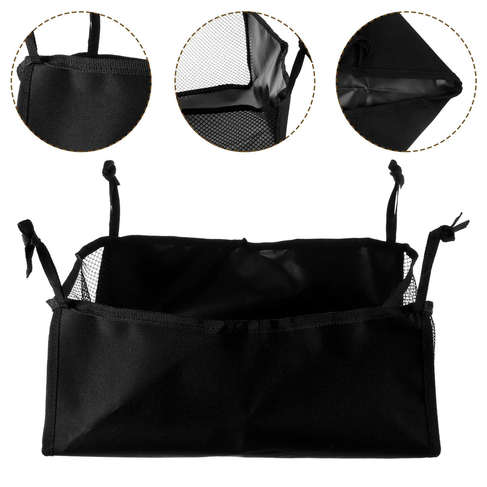 

Wheelchair Storage Bag Seat Underseat Portable Polyester Waterproof Large Space Organizer Side Mesh Daily Necessities Walker
