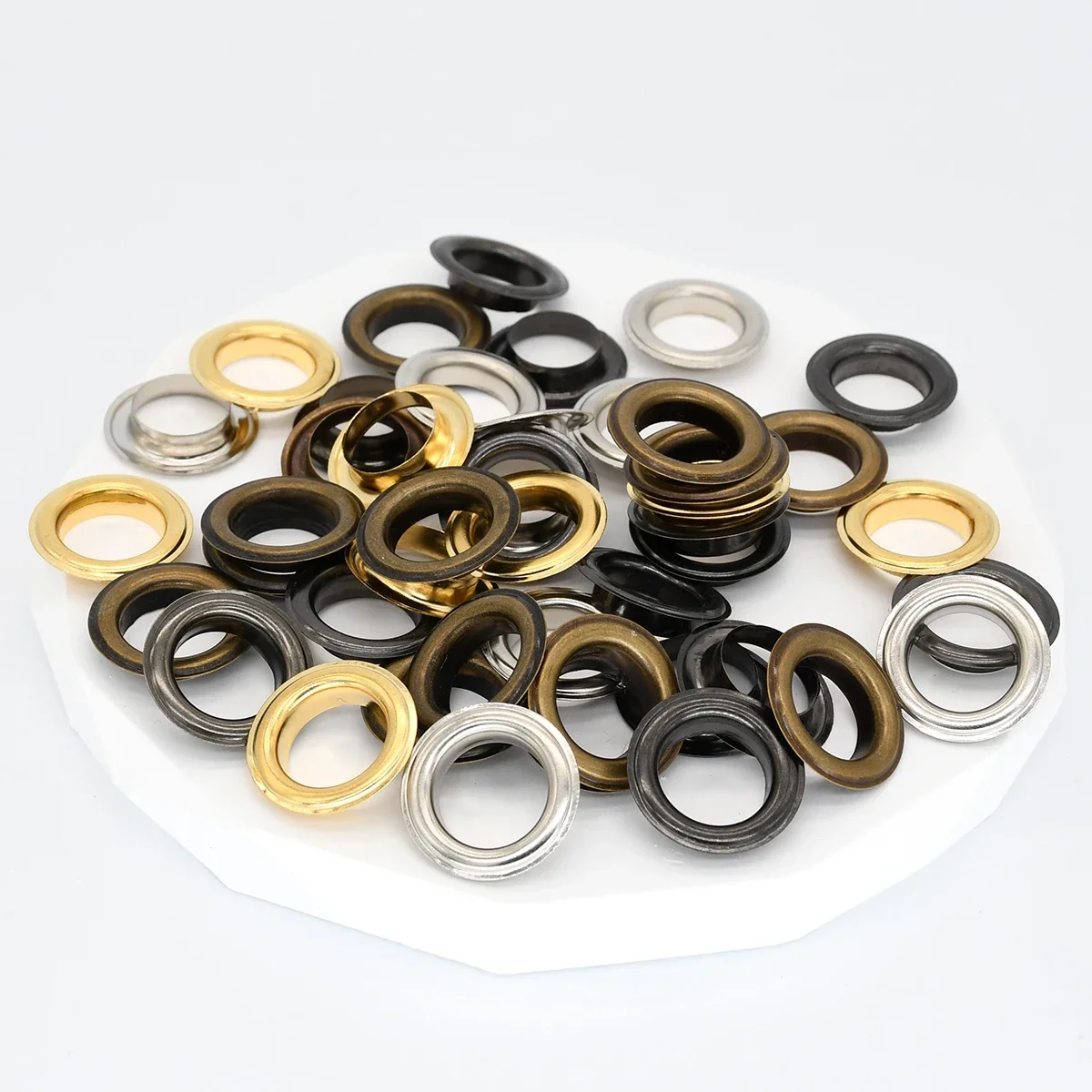 100sets 12mm Brass Eyelets with Washers 1000# Leather Craft Repair Grommets Round Eye Rings for Shoes Bag Clothing Belt Hat