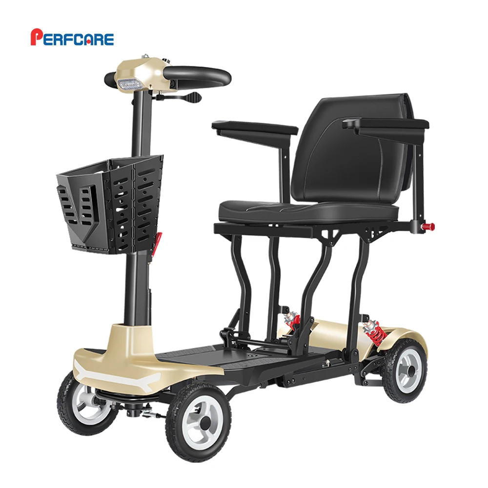 Magnesium Ultra Light Portable Self Folding Mobile Scooter 4 Wheel Mobility Scooter For Elderly