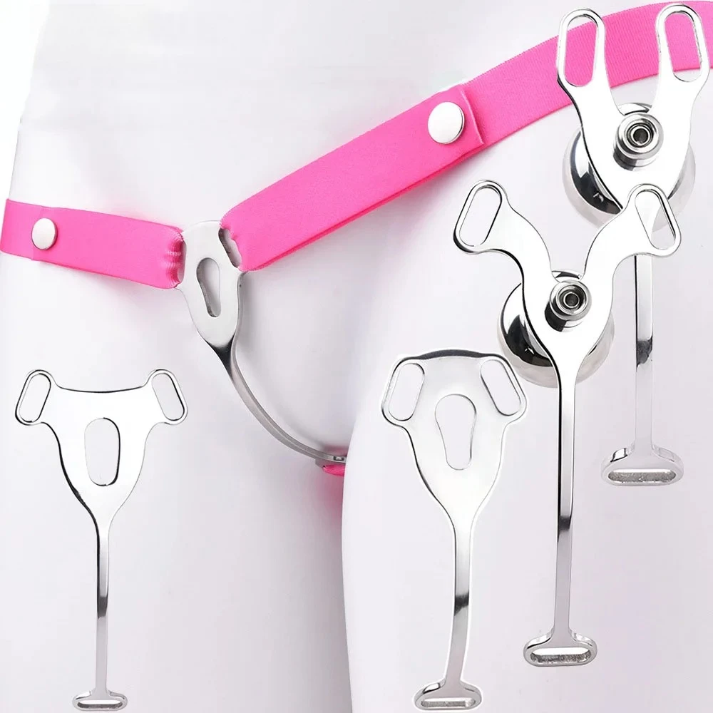 Adult Penis SM Bondage Sissy Sex Toys Chastity Devices Clip with Auxiliary Strap Flat Negative Chastity Belt Locked Cock Cage