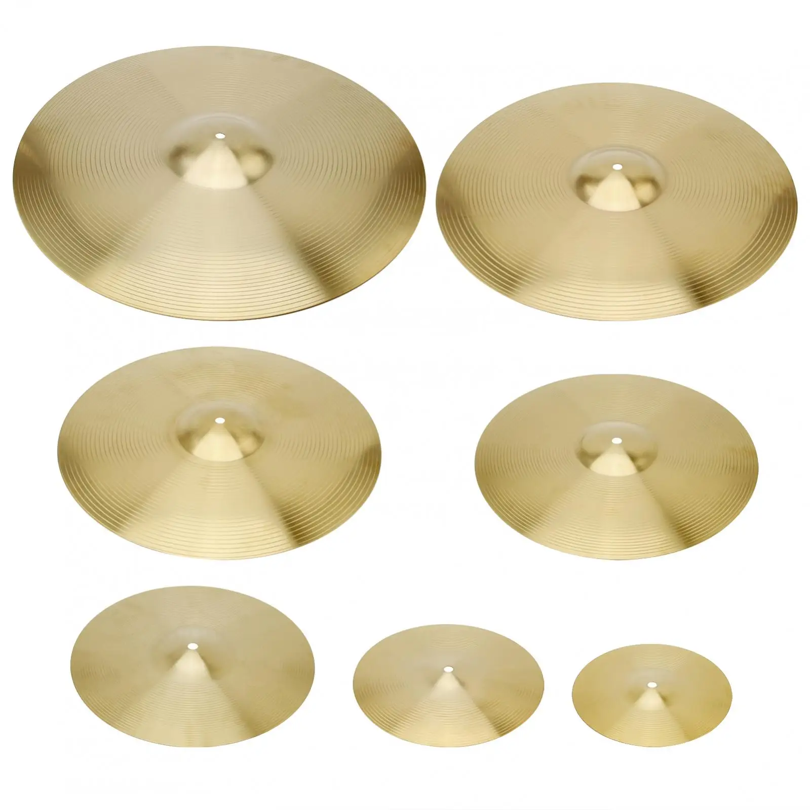 1 PC Standard Drum Cymbal 8 / 10 / 12 / 14 / 16 / 18 / 20 inch Alloy Brass Drum Crash Splash Ride Cymbal for Jazz Drum Set