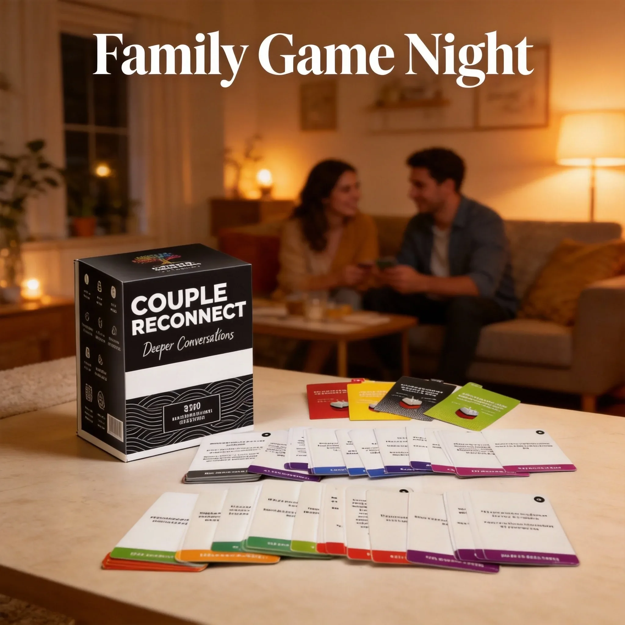 COUPLE RECONNECT (English Version) - 200 Conversation Cards to Deepen Connection & Strengthen Your Relationship