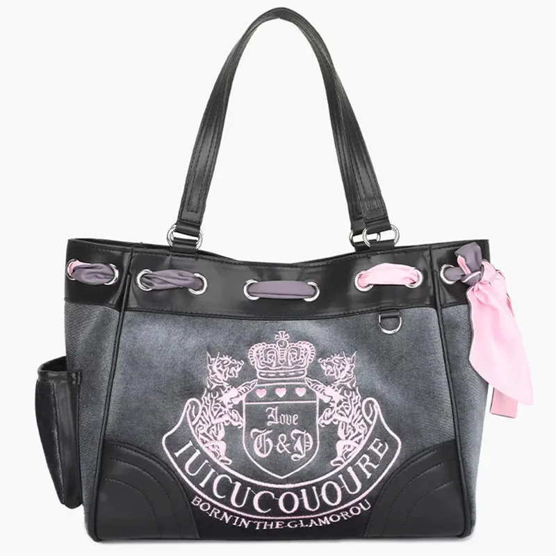 2026 Y2K Women Vintage Retro Chic Embroidery Handbags Ladies Large-Capacity Tote Bag Girl Shopping Shoulder Bag Women's Purses view 2