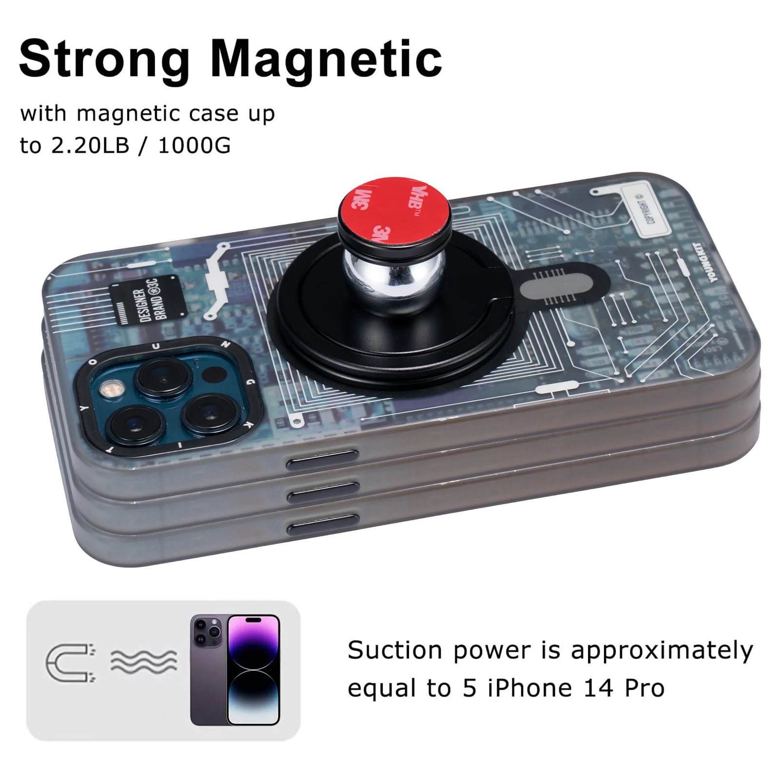 

Strong Magnetic Phone Holder for Car Mount 360° Rotation Phone Holder for iPhone 14 13 12 Pro Max and MagSafe Case