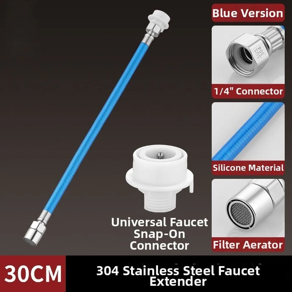 Stainless Steel Hose Protector for Standard Garden Hoses GHT Thread Compatible 20/30/40/50/60cm Length Options