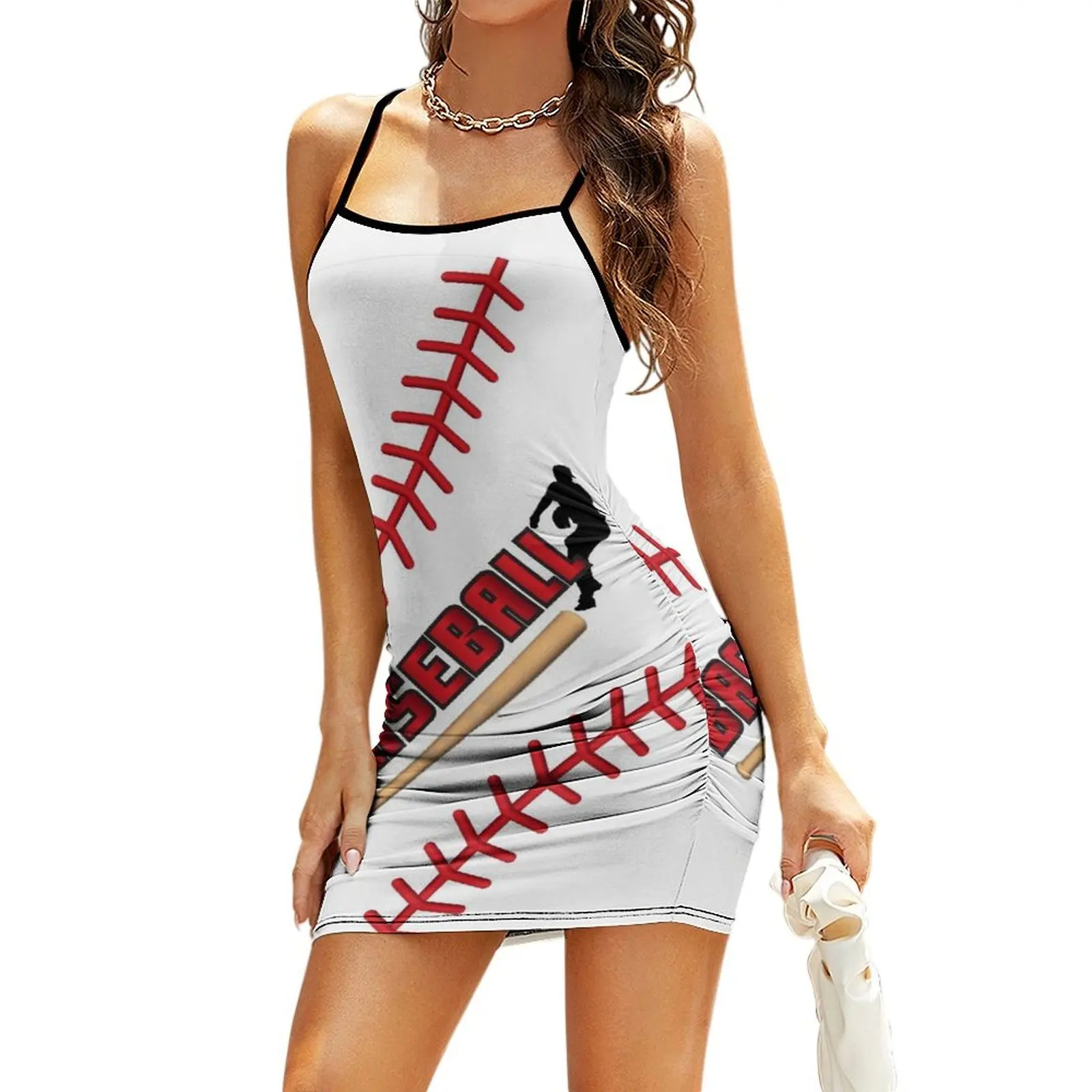 

Baseball Design Sling Dress wedding dresses for parties women clothes evening dress ladies summer clothes