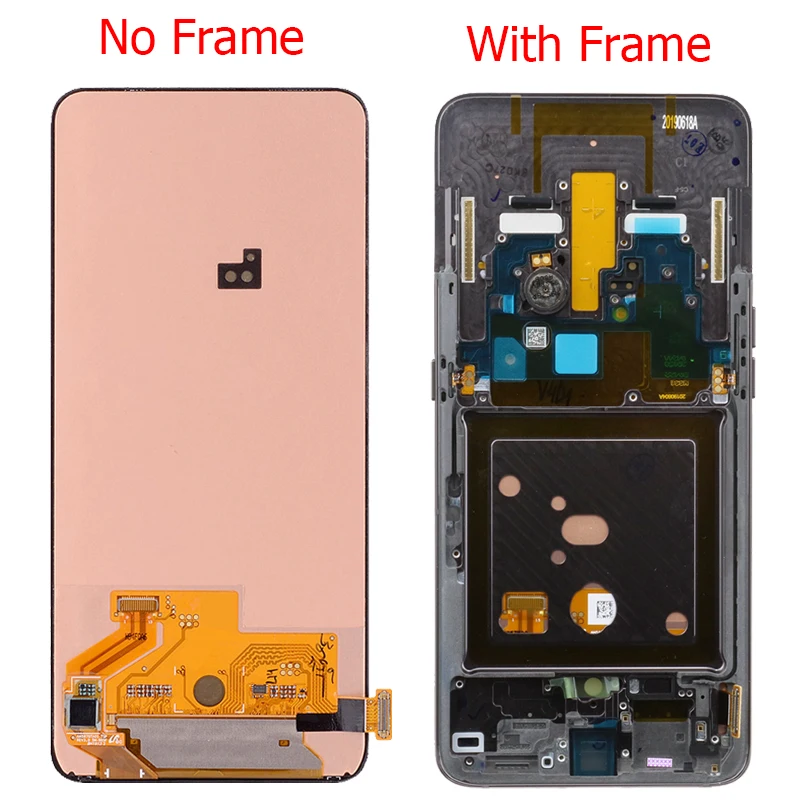 Original AMOLED Display For Samsung Galaxy A90 A905F LCD  Display Touch Screen Panel Assembly For Samsung A80 A805F With Frame