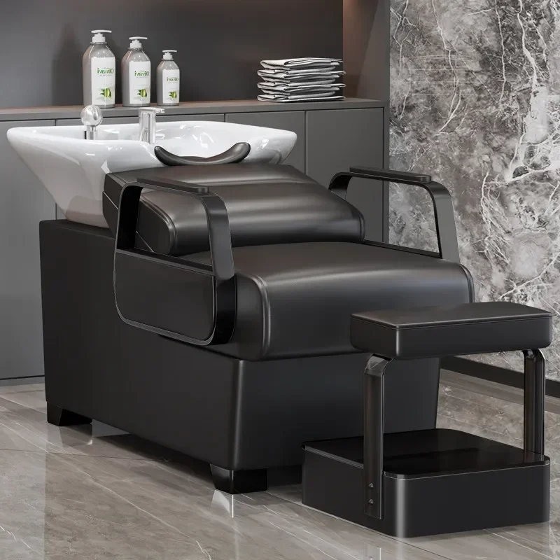 Exclusive Reclining Salon Chair Comfortable Retro Luxury Shampoo Chairs Hair Salon Modern Professional Meuble Salon Furniture