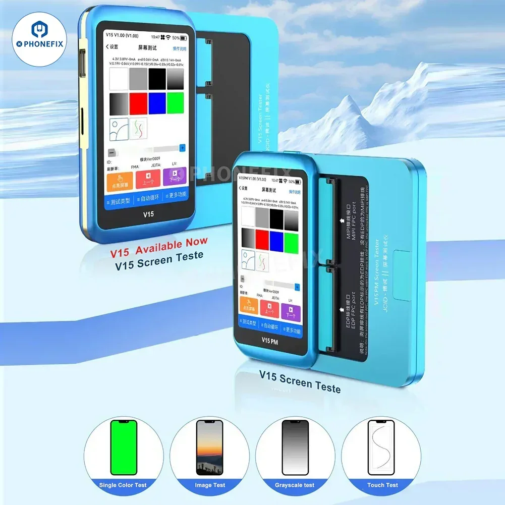 JCID V15PM Mobile Phone Screen Tester For iPhone Android Phone Screen Touch,Image,Grayscale Testing JC iPhone Pro Screen Tester