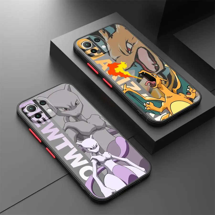 C-Charizard Mewtwo Phone Case for Xiaomi Mi 11 Lite 12T Pro 12 13Lite 14Pro 9T 10T 11t 13Pro 5G Shockproof Matte Cover