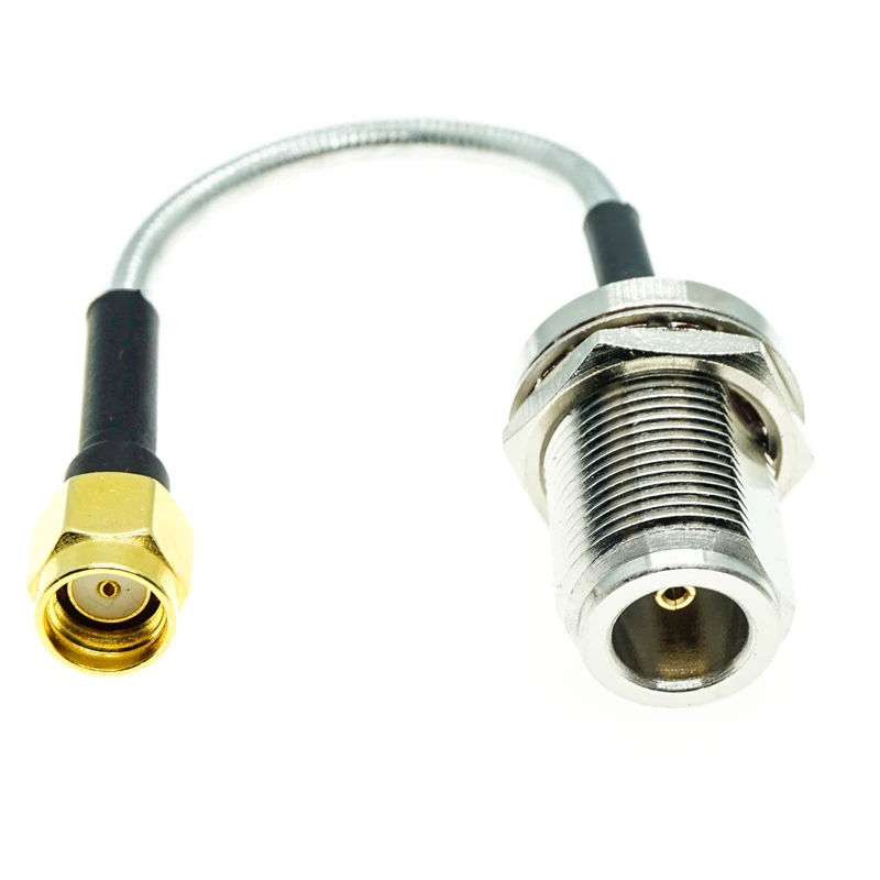 

N female Jack Bulkhead to RP-SMA male plug connector RG402 RG-402 Semi Flexible Coaxial Cable 0.141" 50ohm