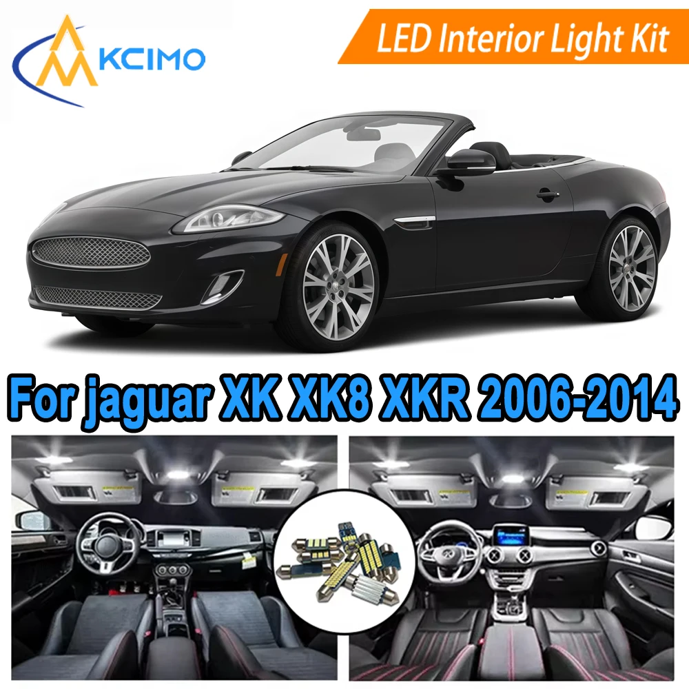 

Bright White/Blue LED Interior Lights For jaguar XK XK8 XKR X150 Coupe Convertible (2006-2014) Dome Map Door Bulbs Easy Install