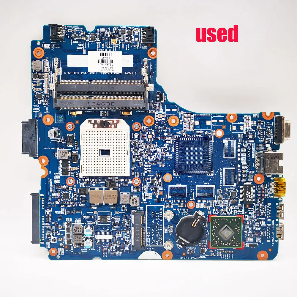 Used For HP Probook 445 G1 450 G1 455 G1 Laptop Motherboard 722824-601 722824-001 48.4ZC05.011 12240-1 48.4ZC04.011 48.4ZC03.011