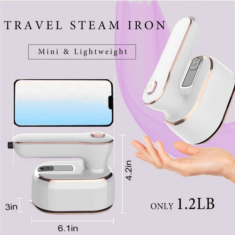 A94E-Steamer Iron สําหรับเสื้อผ้า Travel เตารีดไอน้ําขนาดเล็ก Steamer แบบพกพาขนาดเล็ก Travel College Essentials