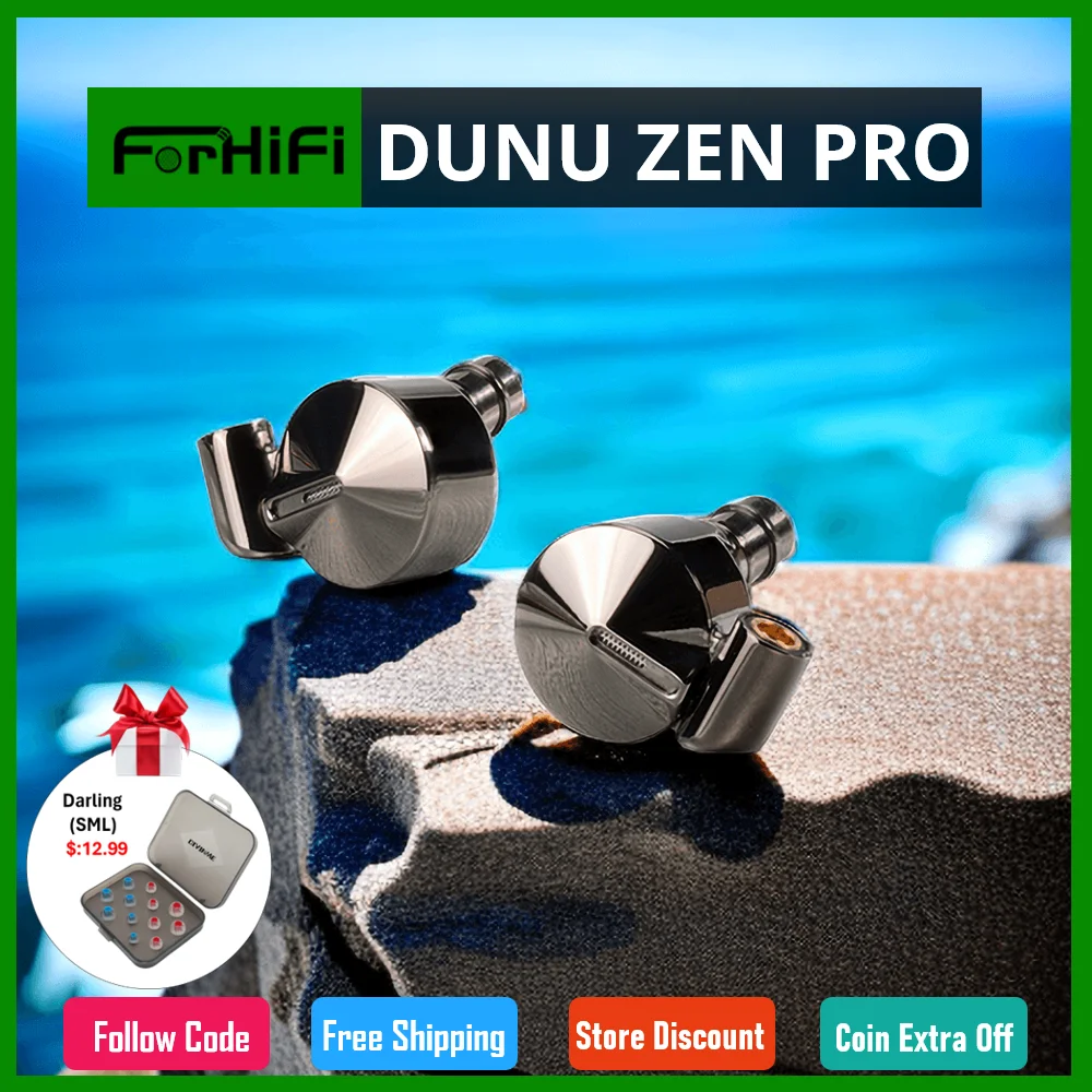 

DUNU ZEN PRO 13,5 мм ECLIPSНаушники-вкладыши с динамическим драйвером 2,5/3,5/4,4 мм с быстрым переключателем и соединительным кабелем MMCX