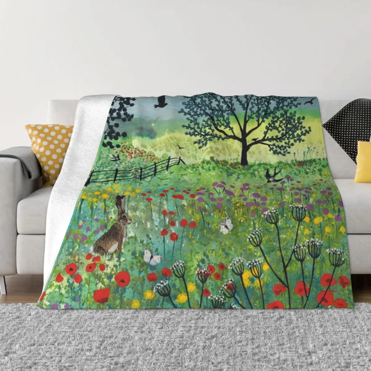 In Summer Meadow Throw Blanket anime blanket Blanket For Sofa