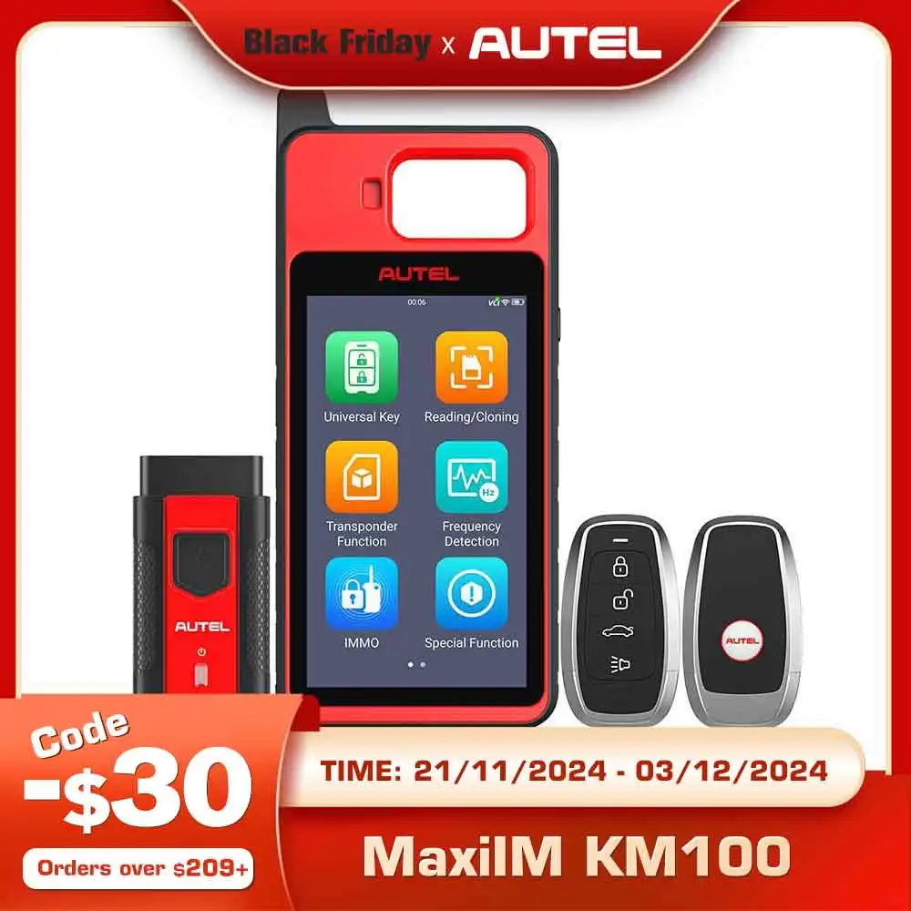 Autel MaxiIM KM100 Key Fob Programmer Immobilizer Tool Key Creation IMMO Learning Chip Read Write Cloning Lifetime free update