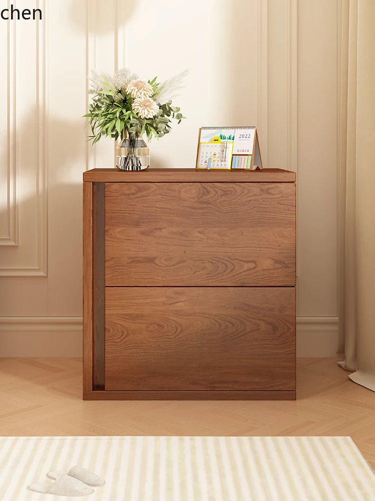 

YXY Vintage Style Mini Ultra-Narrow Bedside Table Home Bedroom Small Solid Wood Bedside Cabinet Storage Cabinet