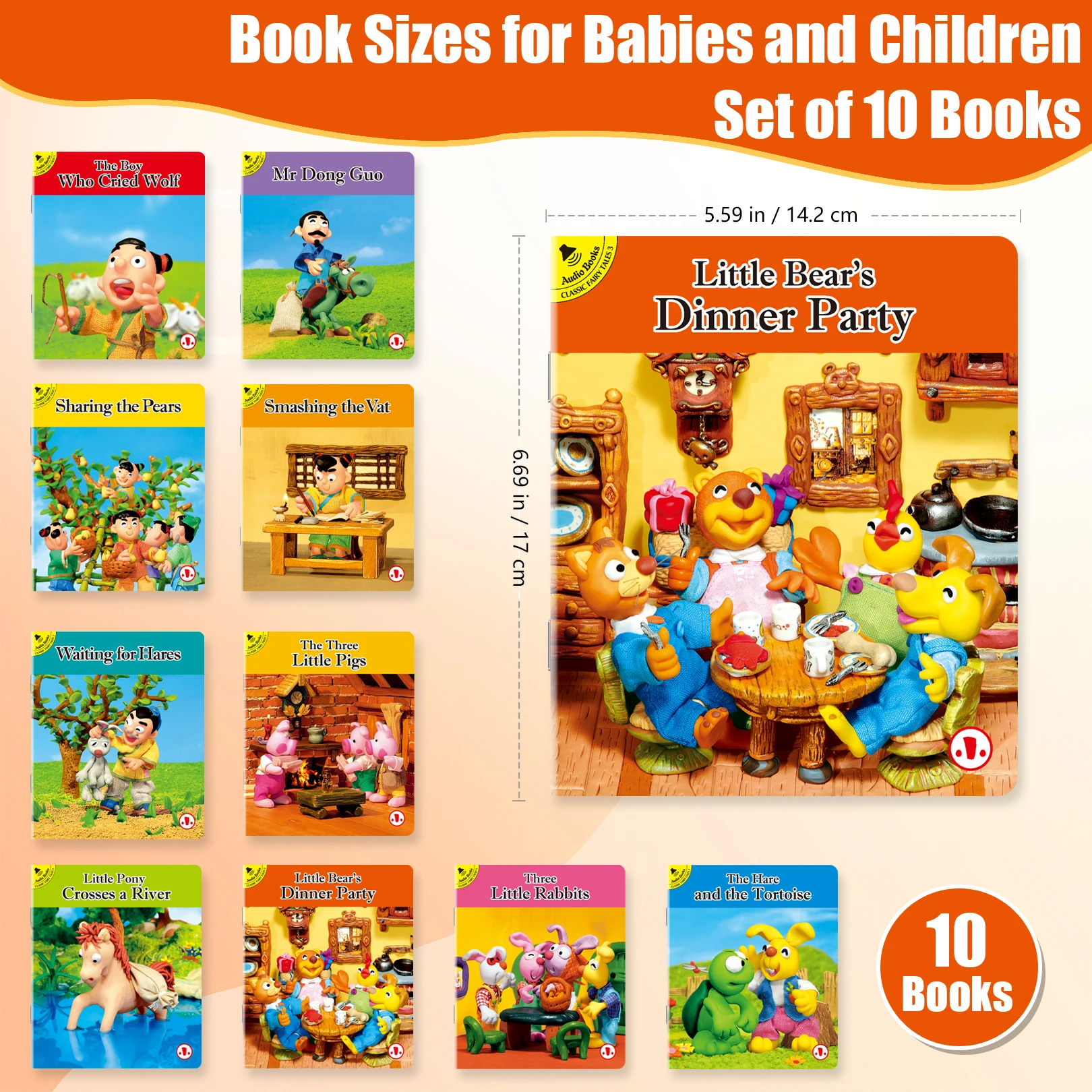 1 комплект из 10 детских английских книг с рассказами на ночь, 3 книжки с рассказами для короткого чтения, подходящие для детского чтения в качестве подарка для детей