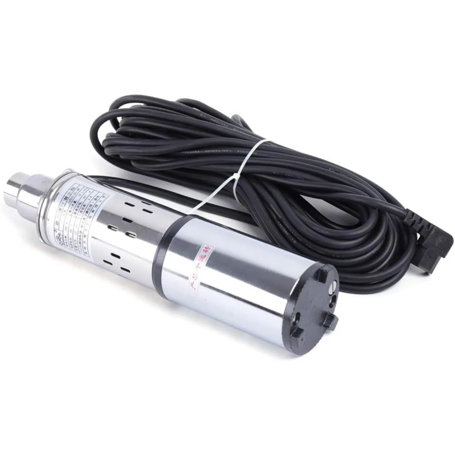 مضخة غاطسة بئر عميق تيار مستمر 12 فولت 180 وات مضخة مياه كهربائية تعمل بالطاقة الشمسية، تدفق 5.3 جالون في الدقيقة، رفع 82 قدم، ري مزرعة المزرعة #4