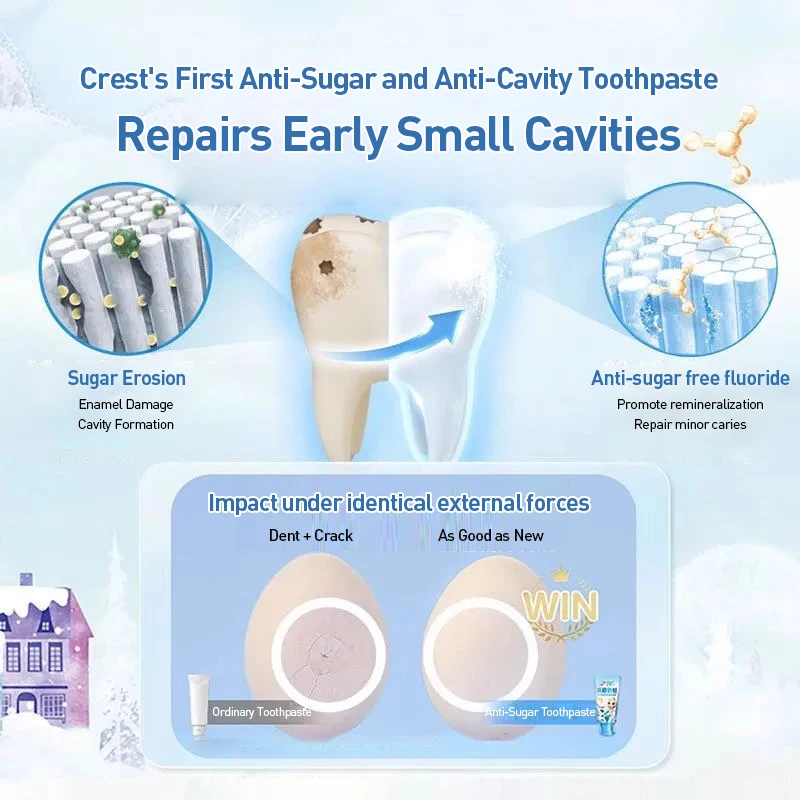 Зубная паста Crest для детей, зубная паста «Человек-паук «Холодное сердце», «Принцесса», устойчивая к сахару, против полости рта, для детей от 2 до 12 лет, вместимость, 60 г