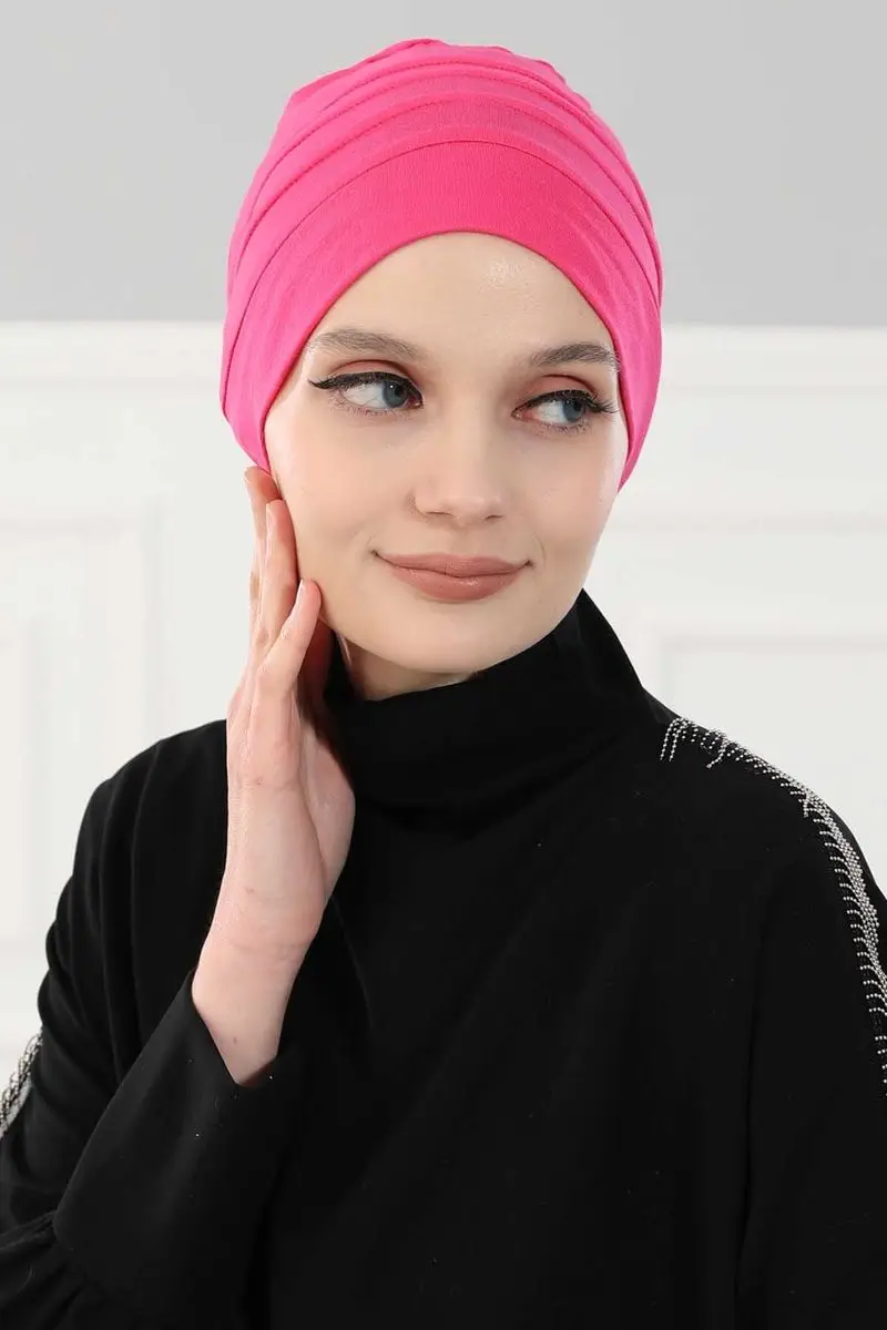 Baskenmütze Modell hijab Knochen fuchsia