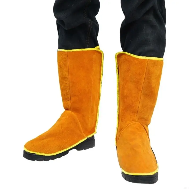Multipurpose Leather Shoe Protectors Gaiters for Welding Industrial Applications