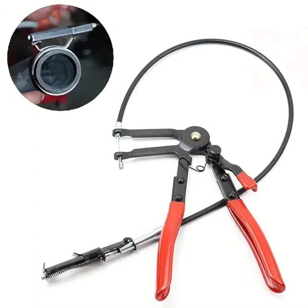 

Clamping Pliers Bendable Hose Clamps Cable Type Flex Cable Long Auto Hose Clamps Straight Hose Bundle Removal Auto Repair Tools