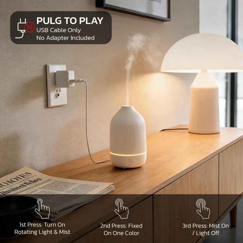 【RECOMMENDED】For Essential Oil Diffuser,Mini Ultrasonic, 100Ml Aromatherapy Diffuser For Home