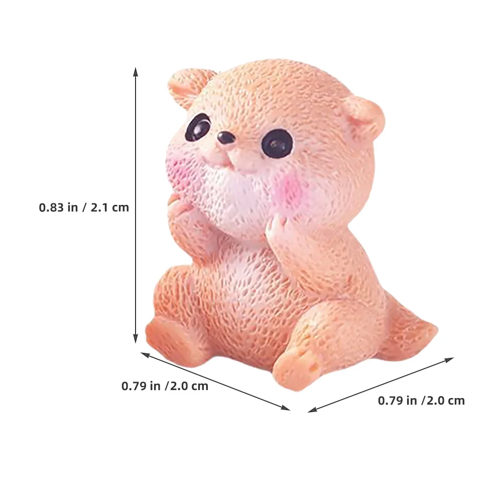 9 قطعة تماثيل صغيرة من الراتنج شخصيات حيوانات مصغرة لطيفة لمجموعة تزيين الحديقة ملحقات الحديقة الخيالية للنباتات #4