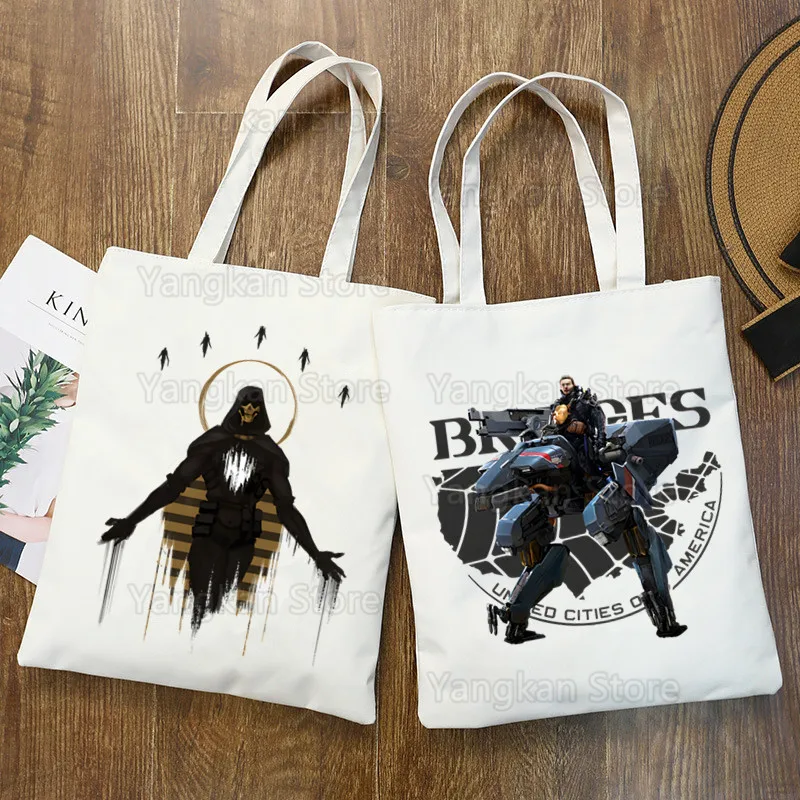 

Death Stranding Kojima Сумка-шоппер с принтом Холст Большая сумка Женская сумка Harajuku Сумки на плечо