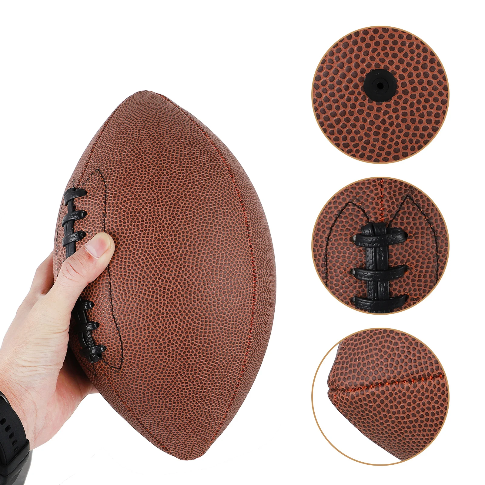 

1pc Professional Rugby Ball Eco-Friendly Pu Training Football For Teenagers Adults Stadium Practice Improve Passing