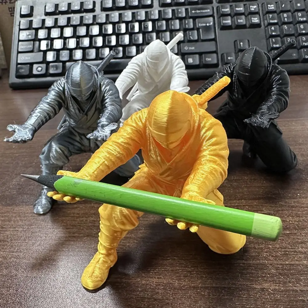 

Fashion Funny Ninja Ornaments Decorations Creative Pen Holder Multi-functional 3D Printing Warrior Ornaments Home Decor