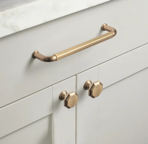 Imagen 2 del producto Tiradores de gabinete central con orificio de 5 pulgadas (128mm), tiradores de cajón de cocina de aleación de Zinc y latón antiguo, tiradores de tocador, herrajes para cajones