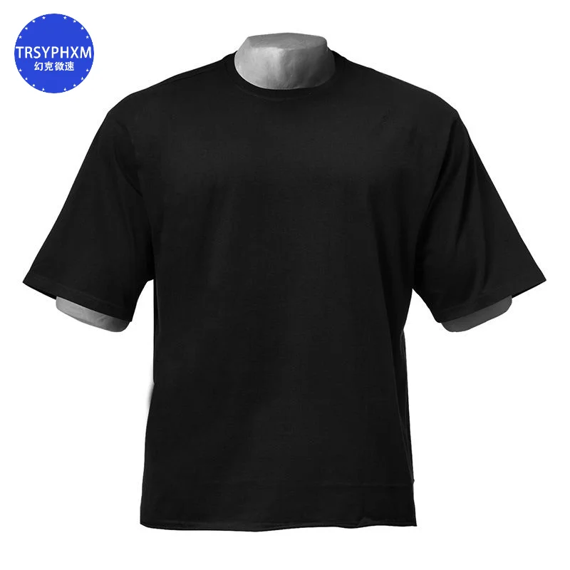 

TRSYPHXM 2024.9.14 new Plus size solid color blank loose fit fit fitness sports breathable short sleeved men's T-shirt