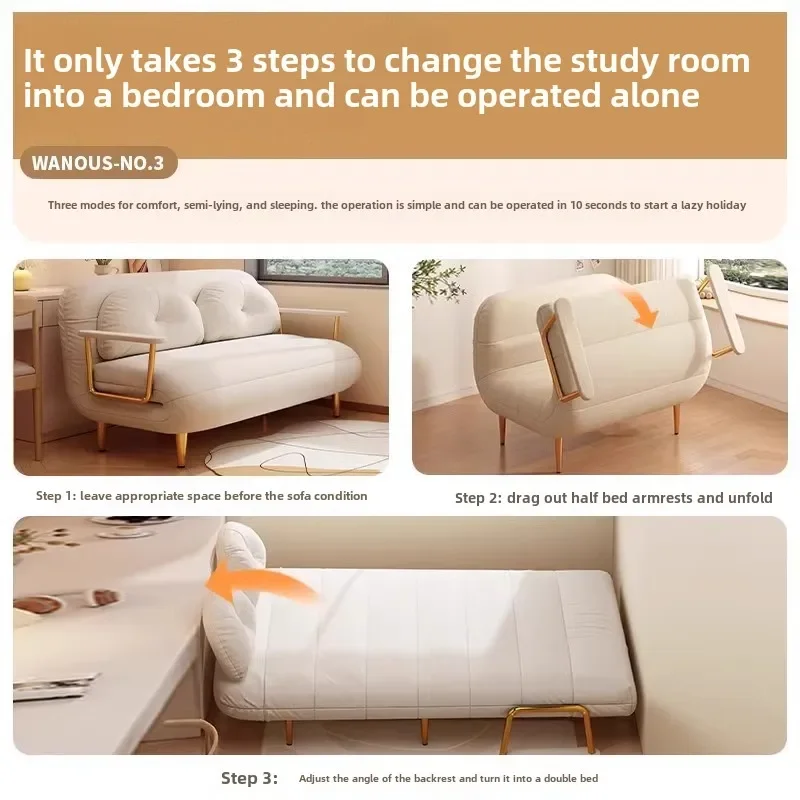 折りたたみソファベッド一体型両用2024年新型小型アパートリビングルーム省スペースシングル多機能レット