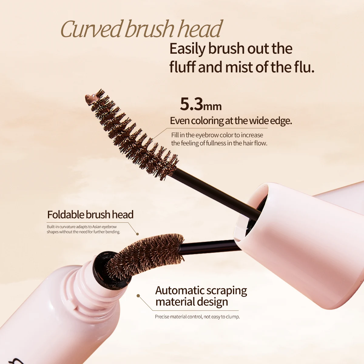 El tinte para cejas QXQY marrón claro, marrón oscuro, marrón rosa es adecuado para varios tonos de piel para colorear brillo, tinte natural para cejas