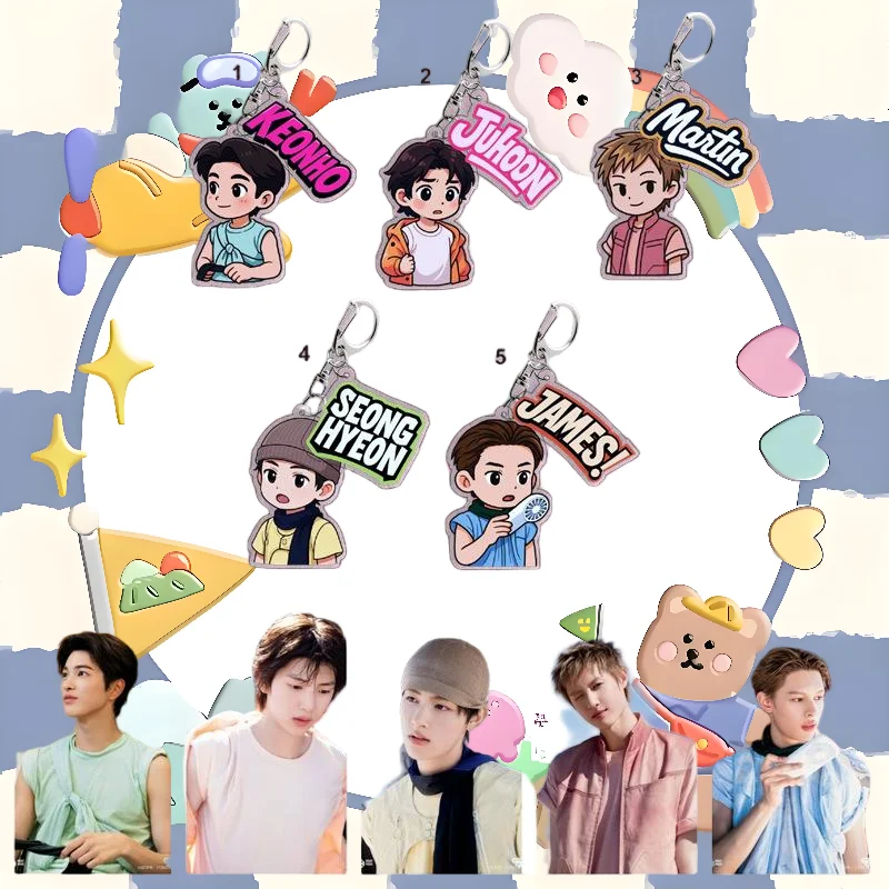 KPOP جديد الحرارة كورتيس الصبي الفرقة مارتن الذهب التدريب الرئيسي عالية الجمال ستار مفهوم صور الملحقات محيطية على ظهره المفاتيح #1