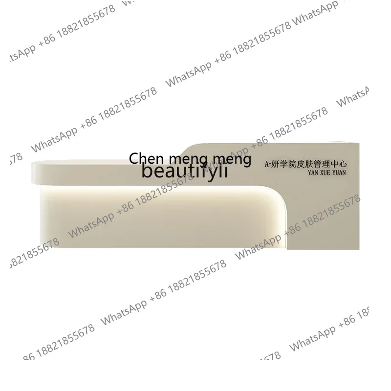 178A Simple modern beauty salon checkout page training institution company, reception desk, clothing store cashier counter