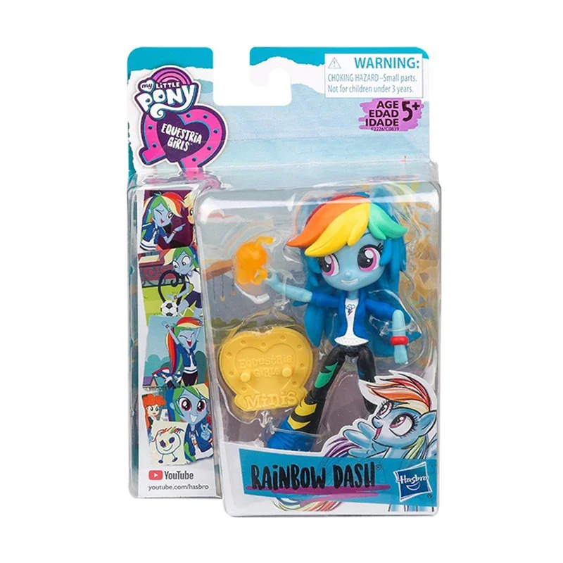 Hasbro Genuine My Little Pony Kwaii Equestria Girls Doll Applejack Fluttershy Twilight Sparkle Kids Christmas Present Model Toys