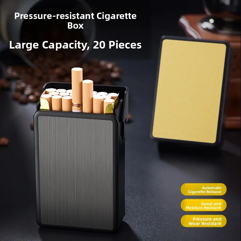 20-Stick Assorted Cigarette Box Soft Box Hard Box Anti-Pressure Automatic Pop-Up Lid Metal Portable Cross-Border