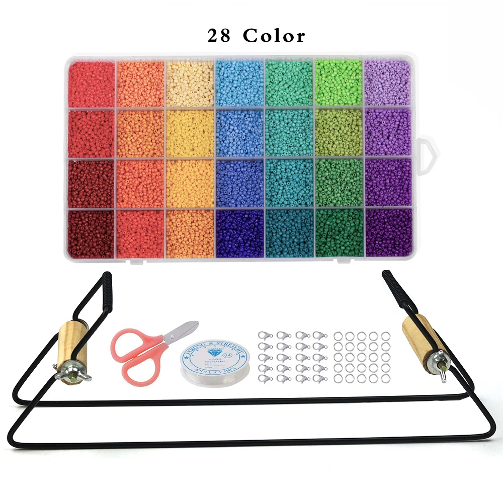 Metall Perle Weben Maschine Set Kreative Weben Perle Weben Maschine Armband DIY Handgemachte Weben Maschine Puzzle Kinder Geschenk – Detail 8
