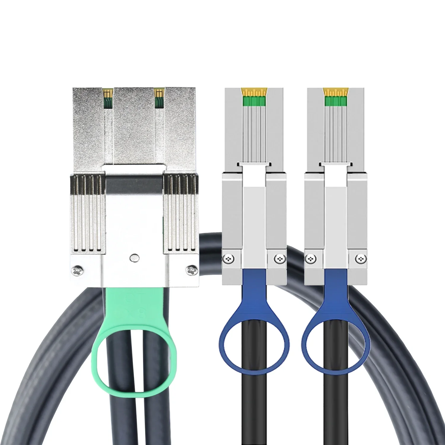 Zinc Alloy Dual express iPass MINI SAS HD SFF-8088 8X 68P High-Speed I/O male to 2X SFF-8088 26P male Active assemblies cable