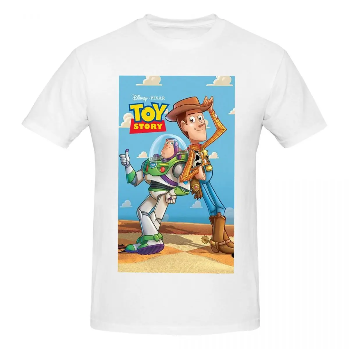 Toy Story Disney T-Shirt for Men Cotton Plus Size T Shirts Men's Short Sleeve Crew Neck Summer Clothes Tops S-6XL