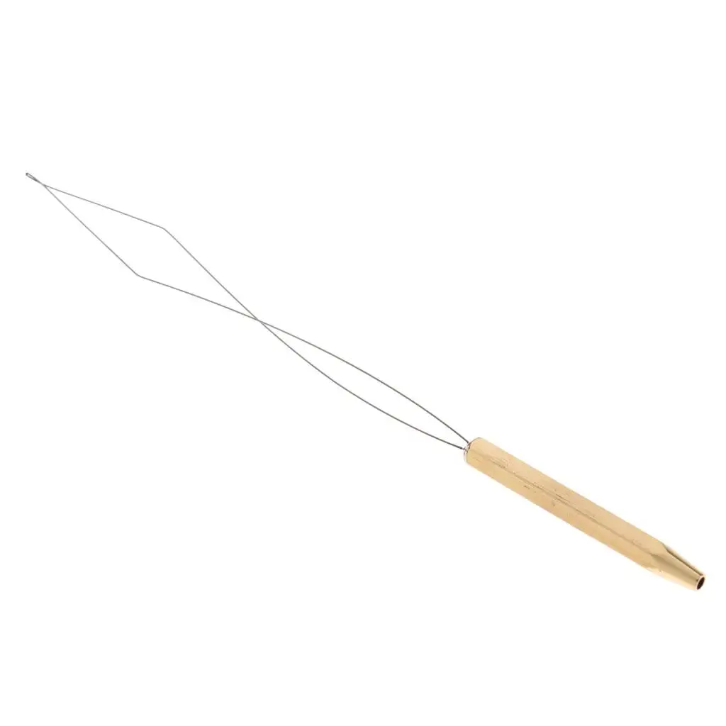 Fly Tying Bobbin Threader, Brass Handle Fly Tying Tools for Lure Making