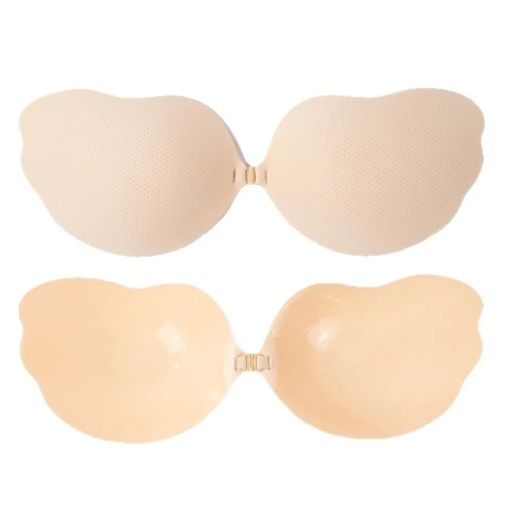 

Comfortable Butterfly cup Women's Invisible Bras Adhesive Seamless Push up Bra Thin Soft Breast Patch for Daily, Wedding Dress
