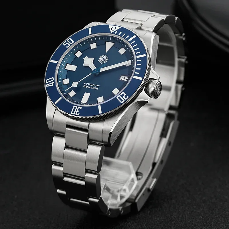 San Martin SN0121T Titanium Diving Watch ST2130 Automatic Movement Watches Grade5 Titanium 120 Click Waterproof 300m Wristwatch