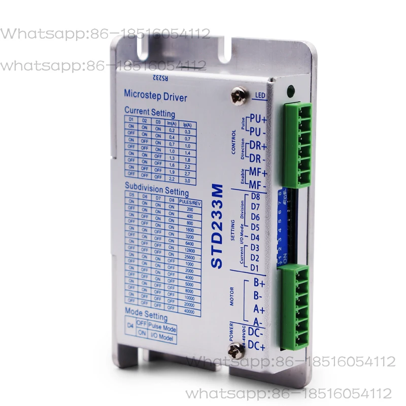 

Полностью цифровой, двухфазный/трехфазный, сильноточный, 220 В, высоковольтный шаговый двигатель 3522 3722, драйвер